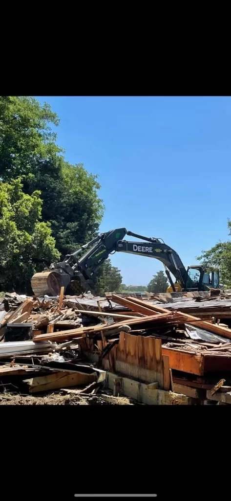 Residential house being demolished by Green Island Group Corp for site redevelopment